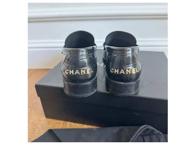 Chanel Mocassini in pelle nera Nero - vista 9
