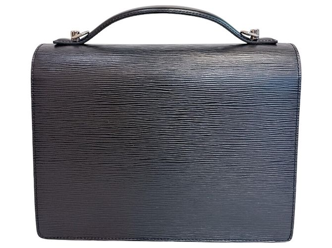 Borsa a tracolla Louis Vuitton M52792 Monceau 28 in pelle Epi Nero - vista 2