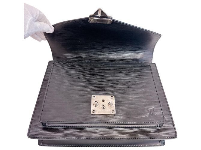Borsa a tracolla Louis Vuitton M52792 Monceau 28 in pelle Epi Nero - vista 7