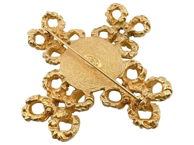 Spilla Chanel 93A Cross Motif Pearl D'oro - vista 3