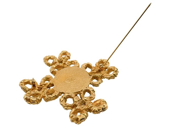 Spilla Chanel 93A Cross Motif Pearl D'oro - vista 4