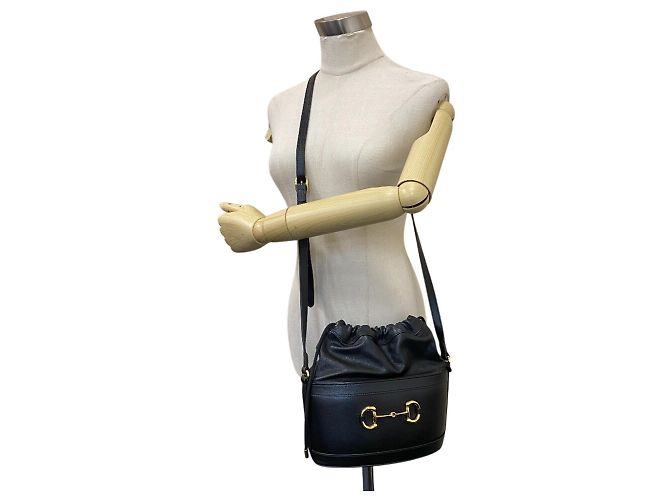 Gucci 602118 Horsebit 1955 Borsa a tracolla Nero - vista 11
