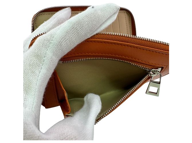 Carteira compacta com zíper Loewe Knot Laranja - vista 11