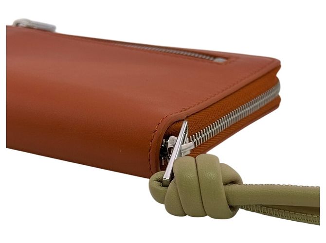 Carteira compacta com zíper Loewe Knot Laranja - vista 4