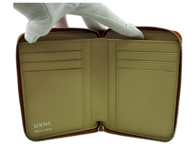 Carteira compacta com zíper Loewe Knot Laranja - vista 6