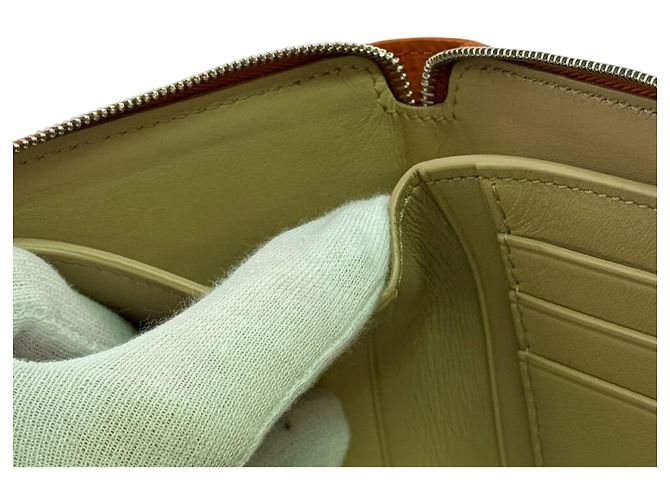 Carteira compacta com zíper Loewe Knot Laranja - vista 8