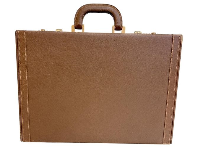 Gucci 0848 Old Gucci Attache Case Handbag Marrone - vista 2