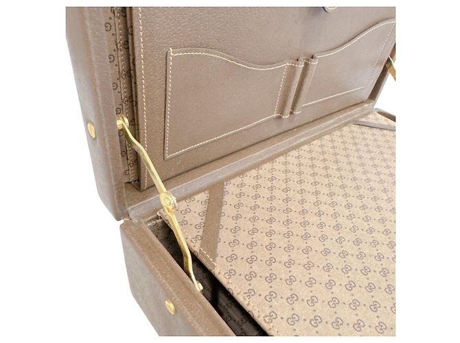 Gucci 0848 Old Gucci Attache Case Handbag Marrone - vista 9