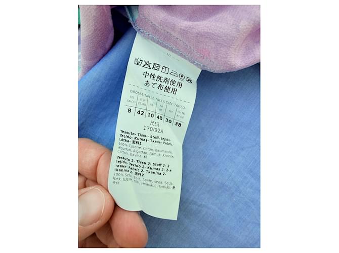 Completo in Seta Floreale Weekend Max Mara Rosa Blu Verde Porpora - vista 7
