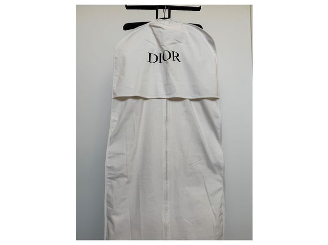 Christian Dior Abito Lungo in Lana e Seta Beige Crudo - vista 11