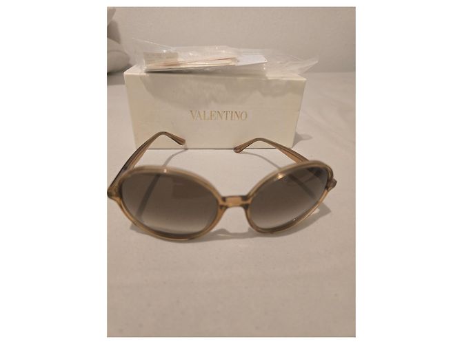 Gafas de sol redondas Valentino marrón claro - vista 10