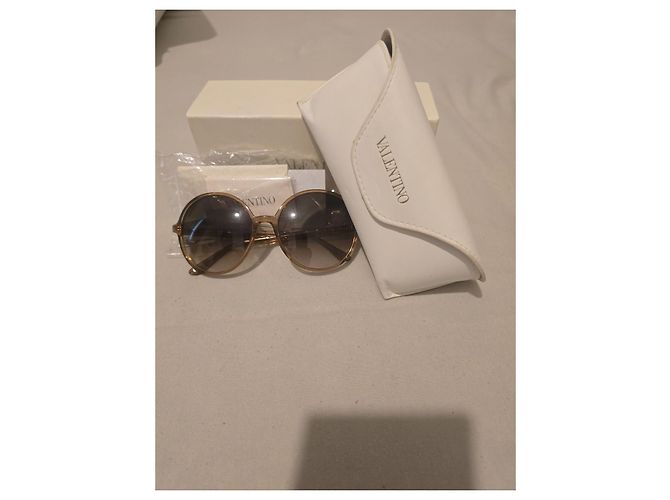 Gafas de sol redondas Valentino marrón claro - vista 3