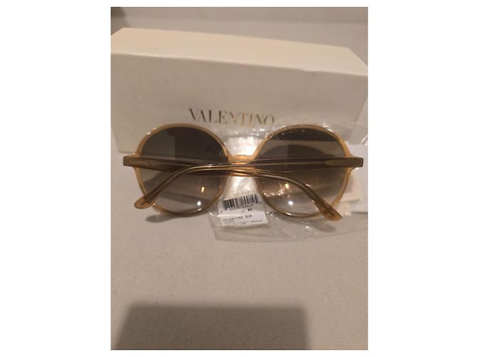 Gafas de sol redondas Valentino marrón claro - vista 7