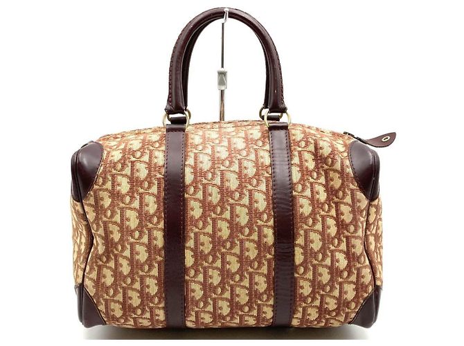Borsa Boston Christian Dior Trotter Rosso Bordò - vista 4