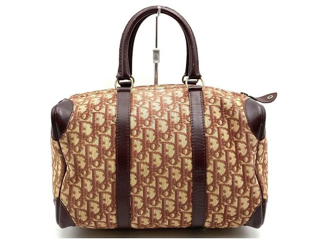 Borsa Boston Christian Dior Trotter Rosso Bordò - vista 5