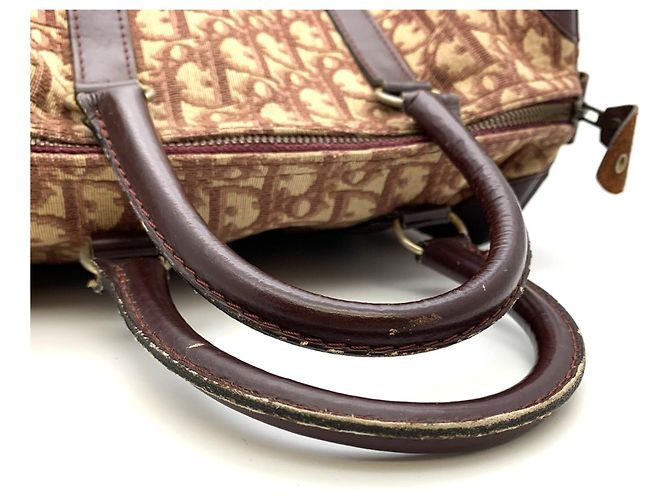 Borsa Boston Christian Dior Trotter Rosso Bordò - vista 6