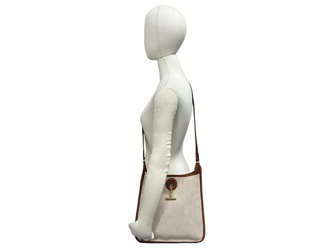 Hermès Hermes Vintage Vespa PM Schultertasche Braun Beige - Ansicht 2