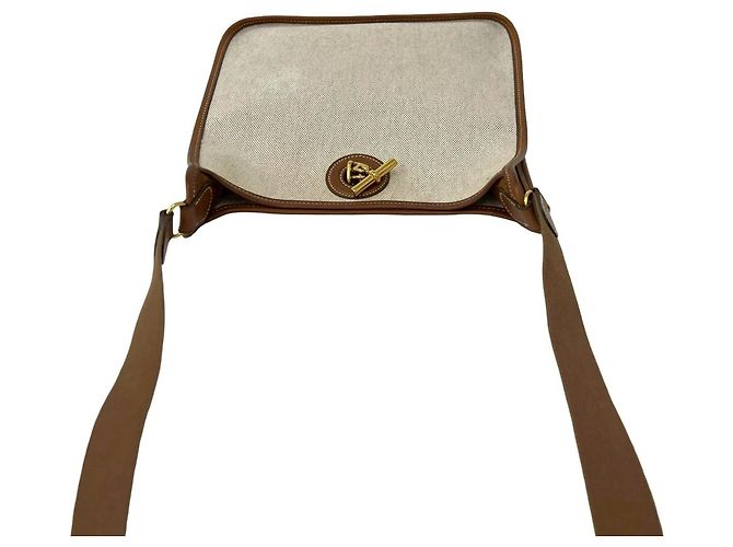 Hermès Hermes Vintage Vespa PM Schultertasche Braun Beige - Ansicht 4