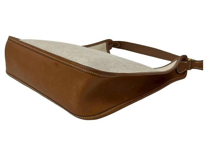 Hermès Hermes Vintage Vespa PM Schultertasche Braun Beige - Ansicht 8
