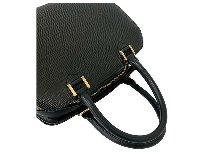 Borsa Louis Vuitton Pont Neuf in pelle Epi Nero - vista 4