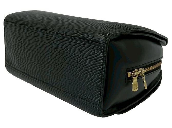 Borsa Louis Vuitton Pont Neuf in pelle Epi Nero - vista 8
