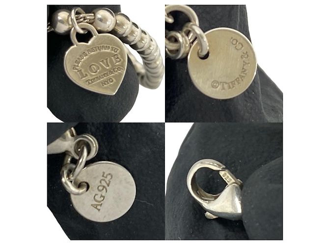 Bracciale con charm Return to Bead di Tiffany & Co. Argento Blu - vista 3