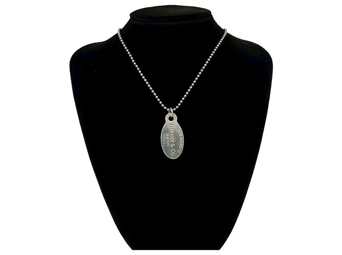 Tiffany & Co Collana a catena ovale Tiffany Return Argento - vista 2