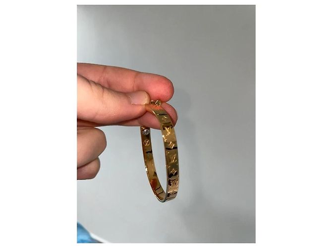Louis Vuitton Orecchini a cerchio Monogram in oro D'oro - vista 4