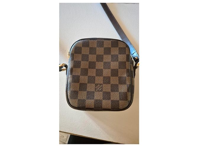 Louis Vuitton Borsa a Tracolla Damier Ebene Marrone - vista 3