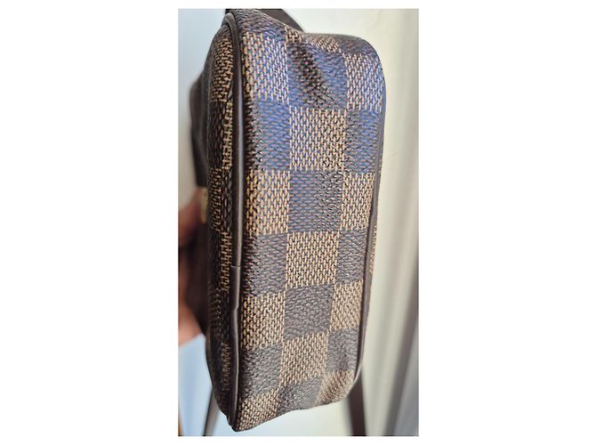 Louis Vuitton Borsa a Tracolla Damier Ebene Marrone - vista 8