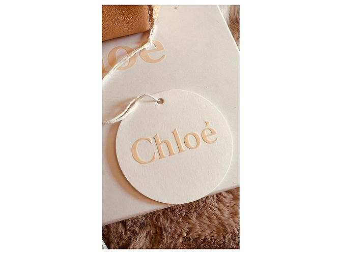 Chloé Mini Borsa a Secchiello Pelle Scamosciato Beige - vista 11
