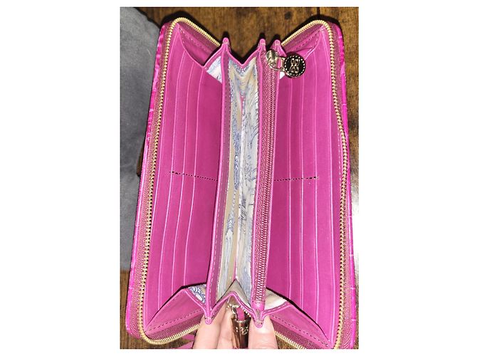 Premier Flirt 1er flirt Lancel Portemonnaie Fuschia Gold hardware - Ansicht 5
