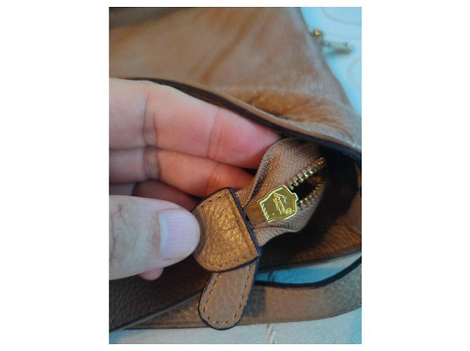 Miu Miu Studded and Grommet Hobo Bag in Brown Grained Leather - view 16