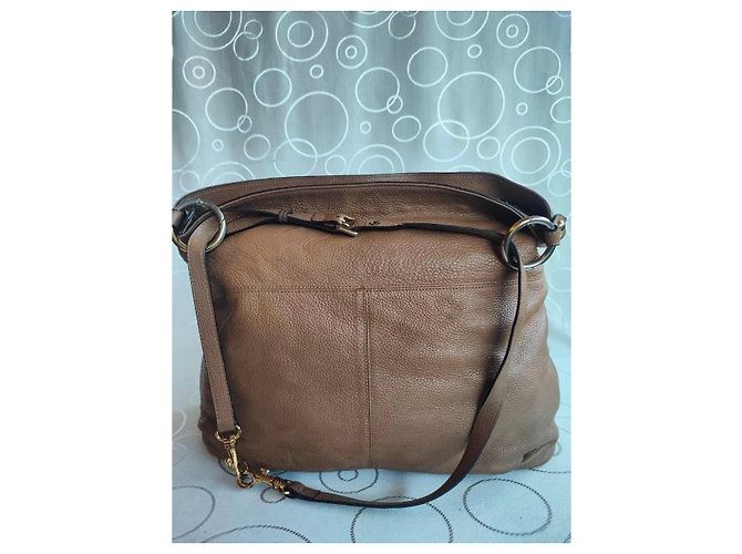 Miu Miu Studded and Grommet Hobo Bag in Brown Grained Leather - view 6