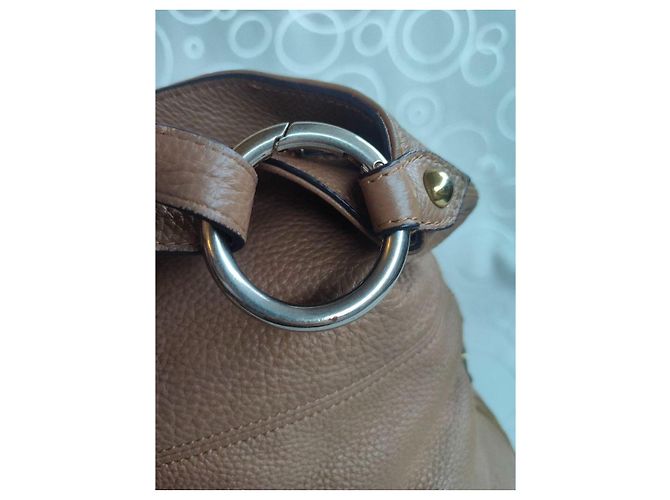 Miu Miu Studded and Grommet Hobo Bag in Brown Grained Leather - view 9
