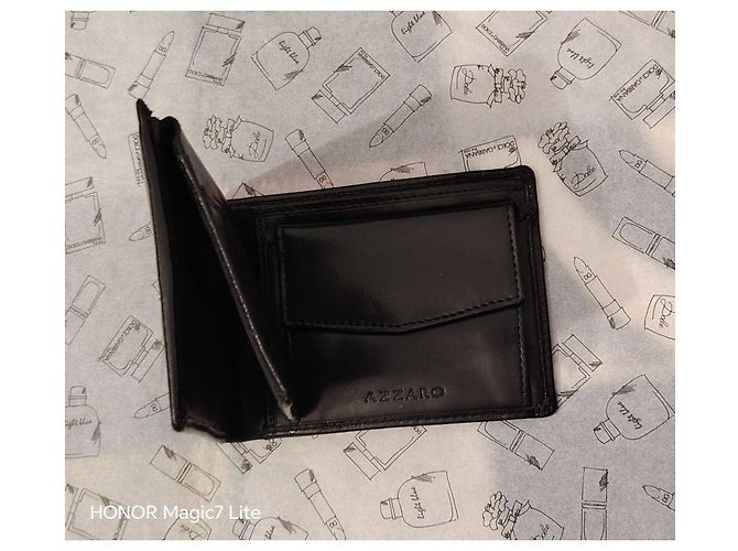 Azzaro Black Leather Bifold Wallet - view 10