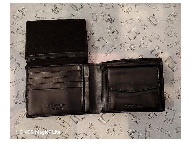 Azzaro Black Leather Bifold Wallet - view 11