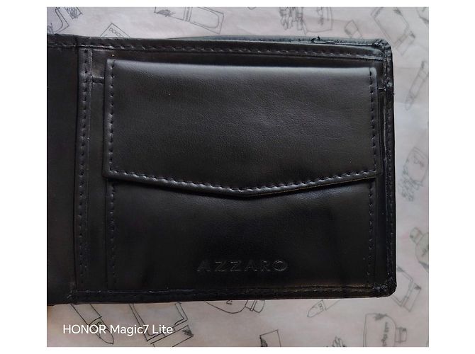 Azzaro Black Leather Bifold Wallet - view 5