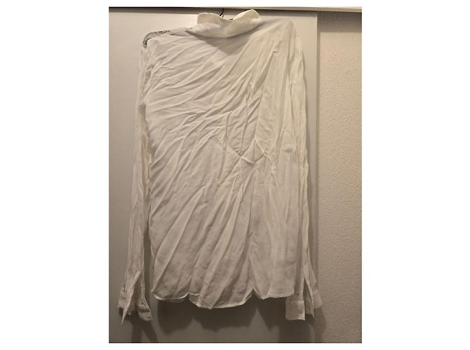 Pinko Weißes Viscose-Hemd mit Spitzendetails - Ansicht 5