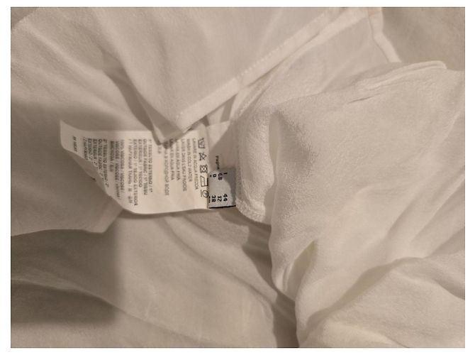 Pinko Weißes Viscose-Hemd mit Spitzendetails - Ansicht 6