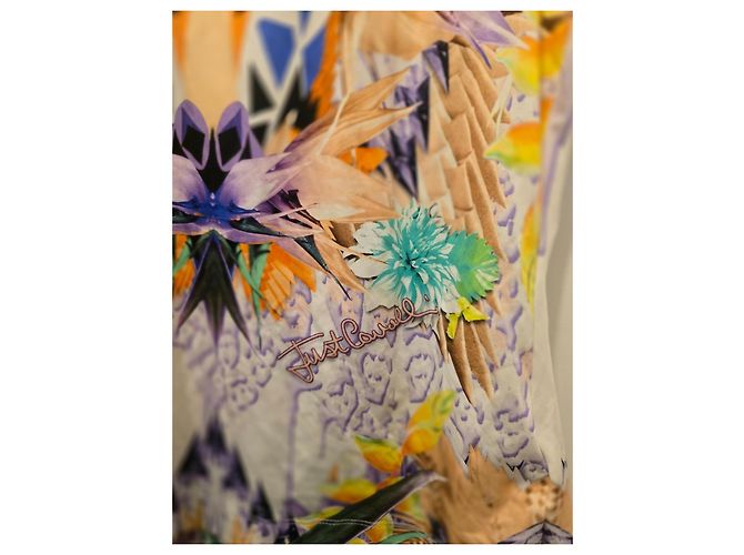 Canotta Just Cavalli Multicolore con Stampa Marrone Rosa Bianco Blu Verde Arancione Porpora Giallo - vista 5