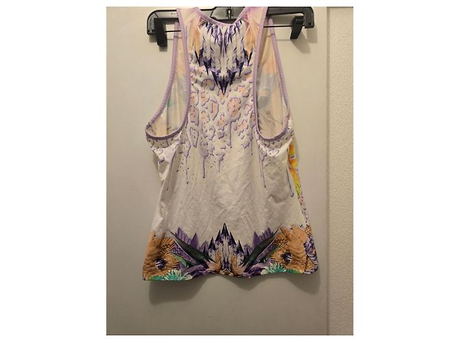Canotta Just Cavalli Multicolore con Stampa Marrone Rosa Bianco Blu Verde Arancione Porpora Giallo - vista 6