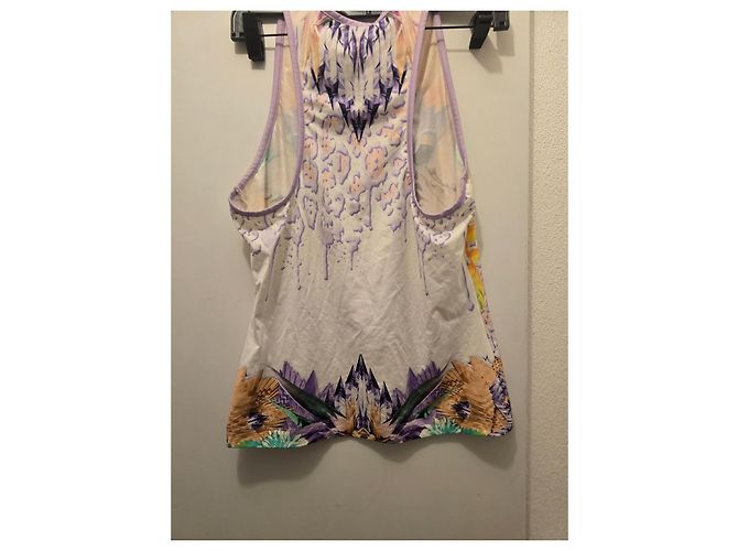 Canotta Just Cavalli Multicolore con Stampa Marrone Rosa Bianco Blu Verde Arancione Porpora Giallo - vista 7