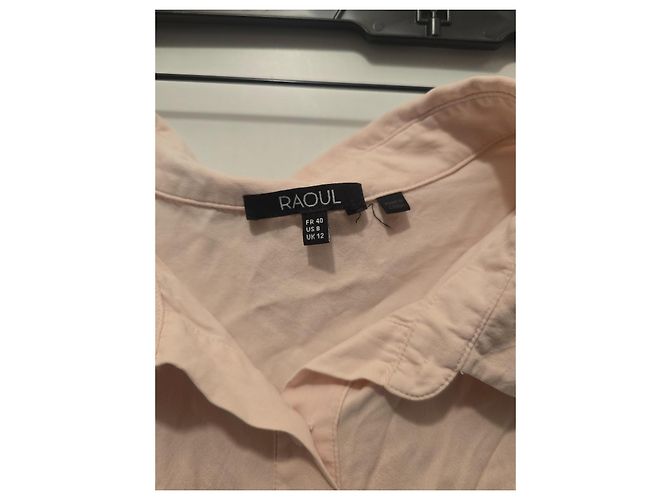 Autre Marque Blusa de seda Raoul rosa pálido com basque - vista 4