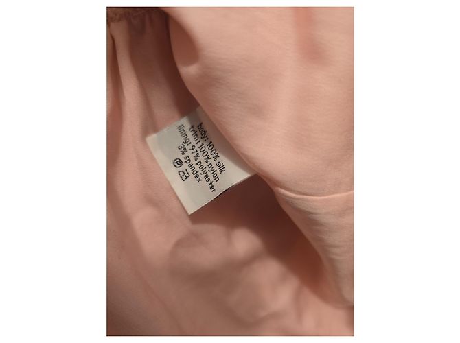Autre Marque Blusa de seda Raoul rosa pálido com basque - vista 7