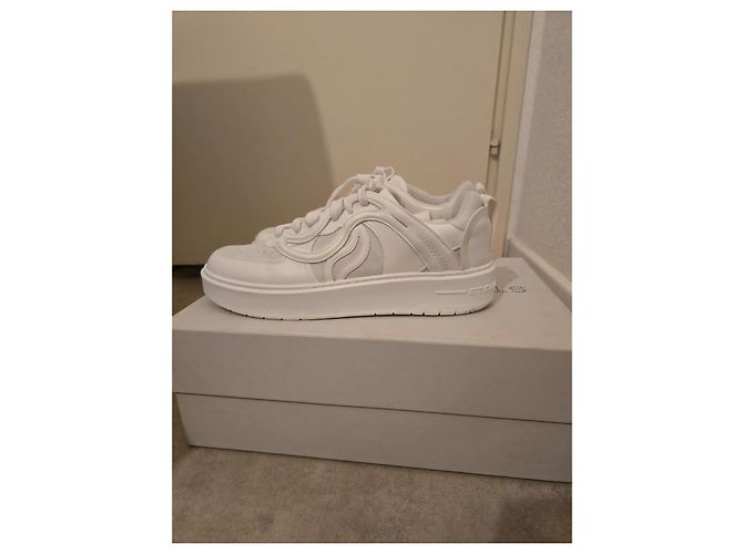 Stella Mc Cartney Stella McCartney Weiße Leder-Sneaker - Ansicht 3