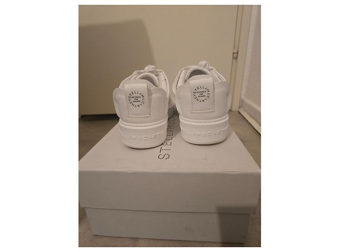 Stella Mc Cartney Stella McCartney Weiße Leder-Sneaker - Ansicht 4