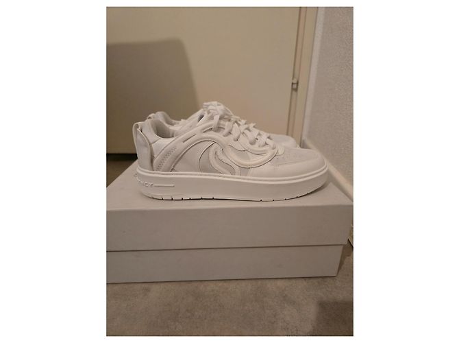 Stella Mc Cartney Stella McCartney Weiße Leder-Sneaker - Ansicht 5