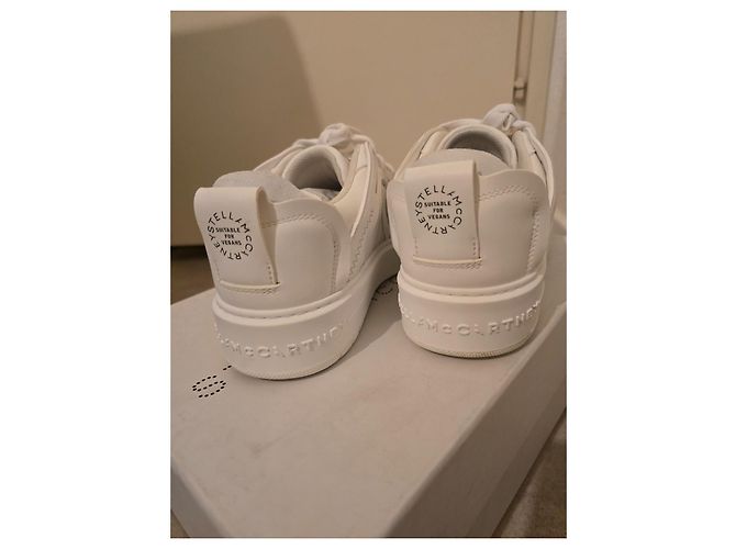 Stella Mc Cartney Stella McCartney Weiße Leder-Sneaker - Ansicht 7
