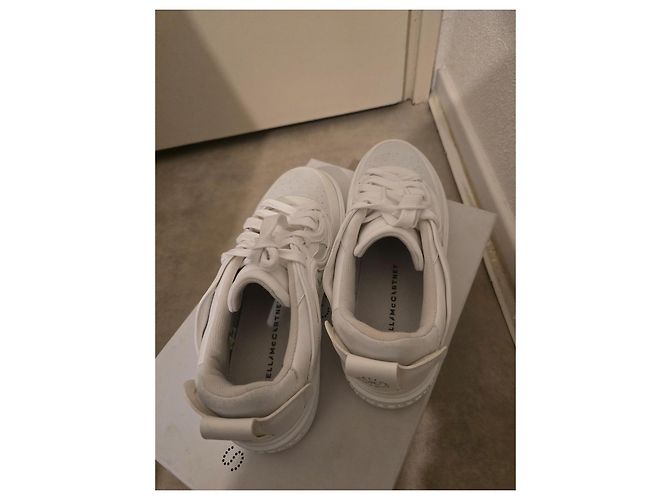 Stella Mc Cartney Stella McCartney Weiße Leder-Sneaker - Ansicht 8
